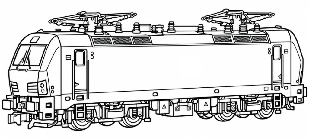 Eisenbahn Ausmalbild moderne Elektrolok BR 193