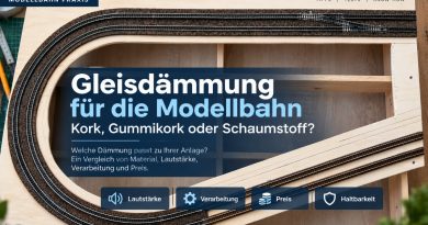 Gleisdämmung für die Modellbahn: Kork, Gummikork oder Schaumstoff?